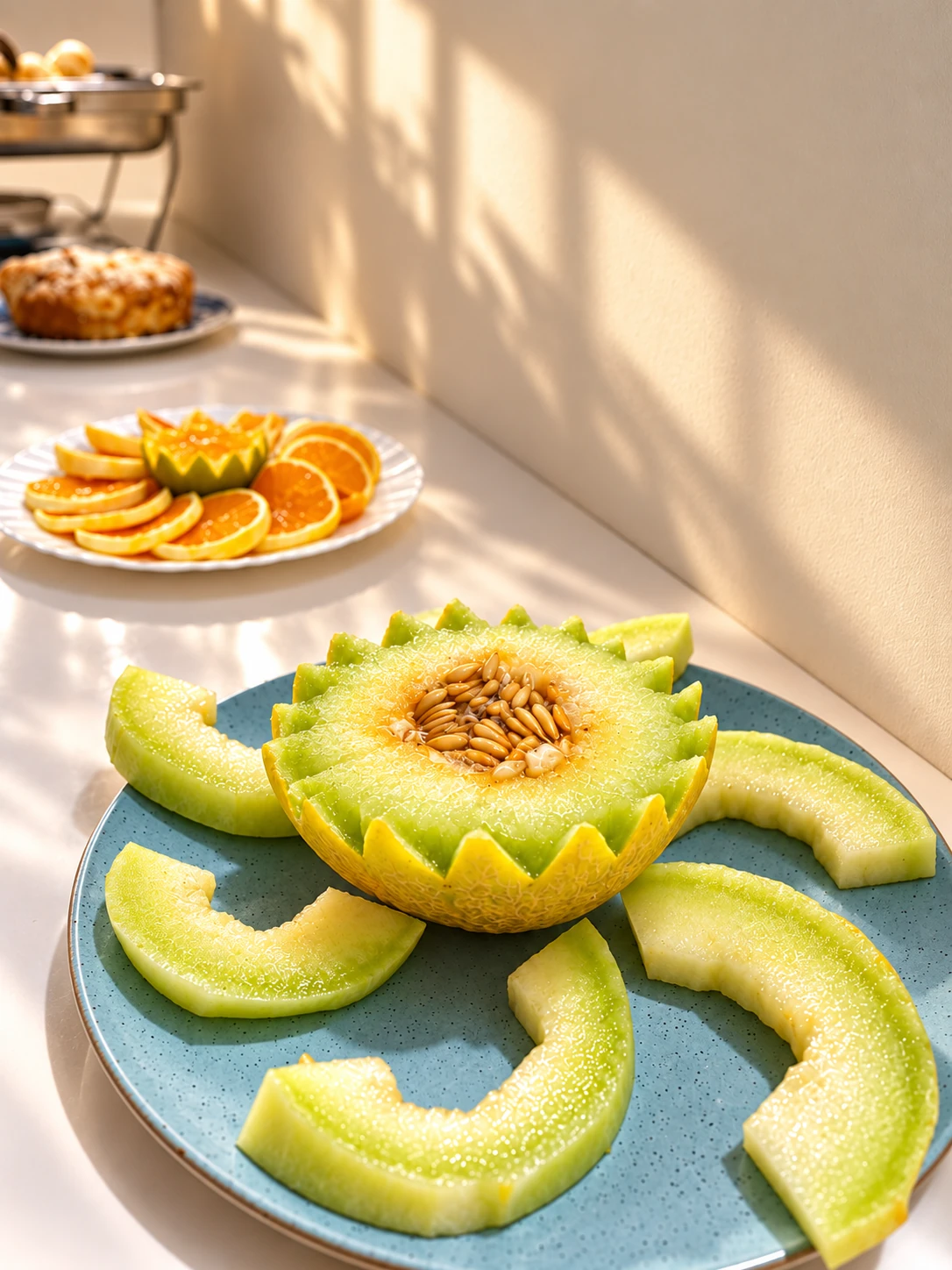 Frutas frescas no café da manhã